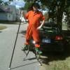 Did you see this crazy man in the North Salem "Old Fashioned Days" parade?  Hard to miss him for sure!